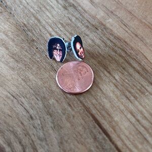 Custom Face Stud Earrings - Howard Stern and Robin Quivers